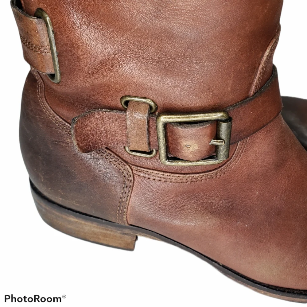 Arturo Chiang Burnished Leather Boots Size 9.5